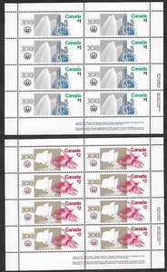 Kanada 1976 Olympische Stätten 1 $ & 2 $ Scheiben von 8 # 687-688 postfrisch unten rechts Aufdruck - Bild 1 von 1