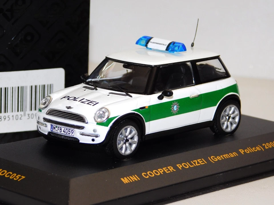 MINI COOPER POLIZEI GERMAN POLICE 2002 IXO MOC057 1:43 - Image 1 of 1