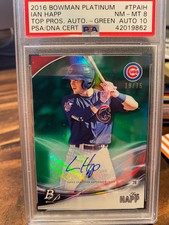 2016 Bowman Platinum Top Prospects Autographs Green #TPAIH Ian Happ PSA 8 19/75