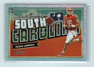 2021 Panini Prestige #SG-1 Trevor Lawrence Seasons Greetings Refractor RC - Picture 1 of 2