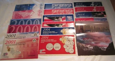 1999 - 2007 Mint Set U.S. Mint P & D Uncirculated 9 Sets COA  State Quarters - Image 1 of 4