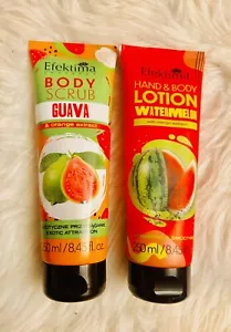 Efektima Body Scrub Guava w Orange /Hand & Body Lotion Watermelon w Mango - Picture 1 of 1