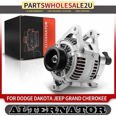 Alternador para Jeep Grand Cherokee Dodge Dakota 120 Amp/12 V en sentido horario 6 ranuras Foto 1 de 4
