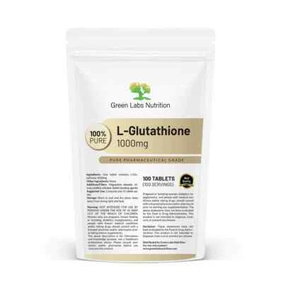 GREEN LABS NUTRITION L-Glutathion 1000 mg Tab – Leber, Antioxidans, Zellschutz & Immunsystem – Vegan