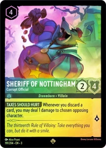 Lorcana COLD FOIL Sheriff de Nottingham - Oficial Corrupto - Into the Inklands - Imagen 1 de 1