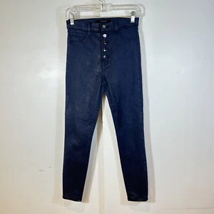 Pantalones de mezclilla ajustados recortados de tiro alto J Brand Lillie en azul marino estelar talla 27 - Imagen 1 de 8