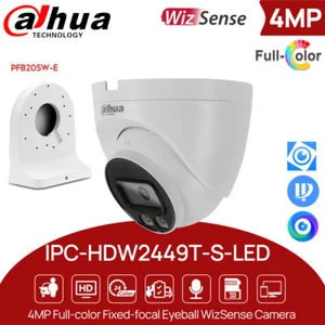 Cámara de red Wizsense a todo color Dahua 4 MP POE MIC IPC-HDW2449T-S-LED soporte - Imagen 1 de 15