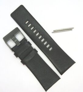 DIESEL Original Ersatzband Lederarmband DZ7243 Uhrband Schwarz watch strap 28 mm