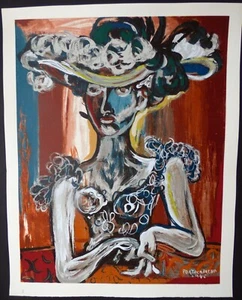RETRATO DE FLORA Serigrafía Cubana por Icónico Artista HABANA CUBA RENE PORTOCARRERO - Imagen 1 de 5