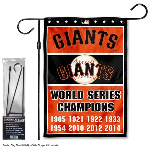 San Francisco Giants 8 Time Champions Garden Flag and Yard Stand Included Cover