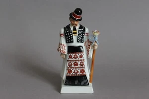 Herend Porzellan Figur Bauer Hochzeit Serie Tracht 5408  14 cm Schleife bestoßen - Picture 1 of 10