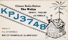 Cb Radio Qsl Postcard Oran Pauline Vonda Welty 1960S Evansville Illinois