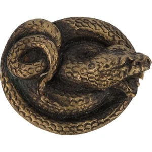 New Snake Diamondback Rattler Rattle Rattlesnake Western NOS Vtg Belt Buckle - Picture 1 of 5