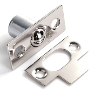 SMALL 16mm NICKEL MORTICE BALES CATCH Door/Cupboard Frame Roller Ball Latch Lock - Picture 1 of 1