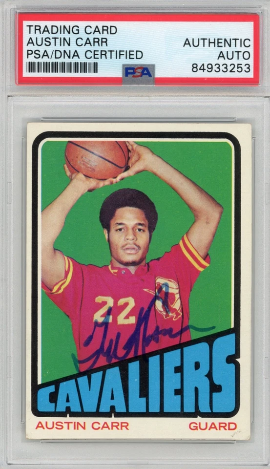 1972 TOPPS AUSTIN CARR #90 AUTOGRAPHED SIGNED PSA / DNA CERTIFIED AUTO - Image 1 of 1