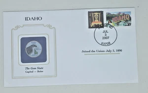Colorized Quarter Stamped Envelope Postal Commemorative Idaho 2007 P - Picture 1 of 4