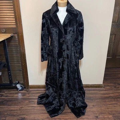 Cappotti vintage Contessa North Bay lunghezza intera donna stile gotico vittoriano nero - Immagine 1 di 4