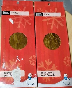 4000 Fili Oro Ghiaccioli Tinsel Albero Decorazioni Natalizie 18" - Foto 1 di 1