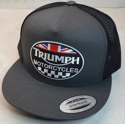 Triumph Motorcycles Embroidered Patch Trucker Hat/YP Classics 6006  Charc/Black  - Image 1 of 4