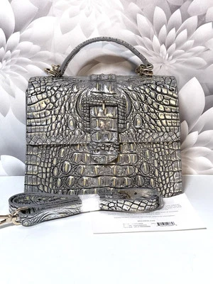 Brahmin Small Chrome Hallie Satchel Shoulder Handbag NWT - Image 1 of 4