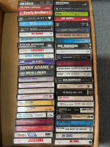 50 Cassette Lot Classic Rock Pop – Beatles Madonna Bryan Adams U2 Fleetwood - Picture 1 of 12
