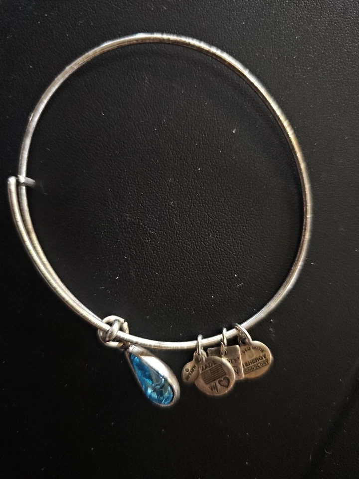 Brazalete Brazalete Alex and Ani Living Water Plata Dije en Caja Original Foto 1 de 3