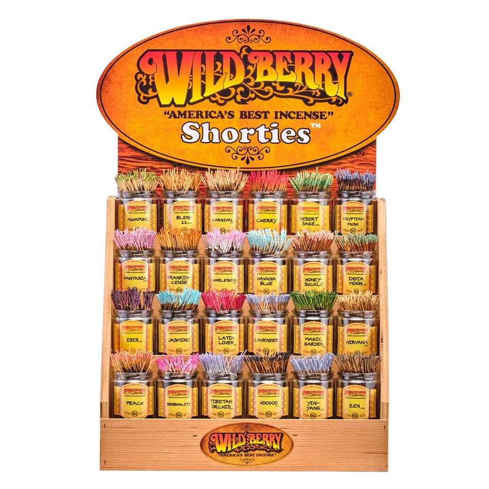 Wild Berry SHORTIES 4" Incense Sticks 20x Per Pack - BUY 2 GET 1 FREE! WILDBERRY - Image 1 of 4