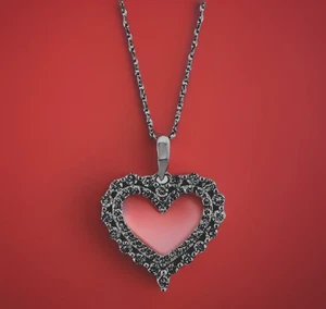 NEW! Effy Silver & Diamond Heart Necklace/ Retail $1,000/ FREE U.S. SHIPPING - Picture 1 of 3