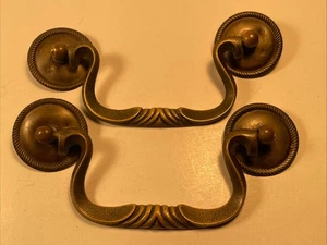 2 Sets Vintage Antik Messing Schrank Schublade Griffe für Kommode Kleiderschrank - Bild 1 von 9
