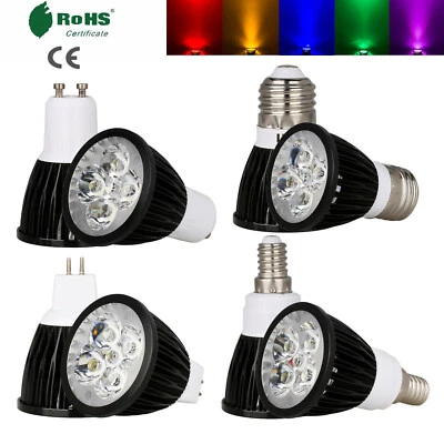GU10 MR16 Dimmable E27 LED Spot Light Bulbs E14 9W 12W 15W Black Lamp 220V 12V - Image 1 of 4