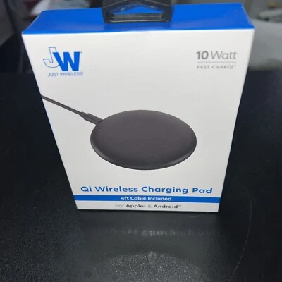 Just Wireless 10 Watt Qi Wireless Charging Pad For Apple & Android - Open Box - Image 1 of 2