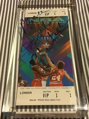 AUTÓGRAFO AUTÉNTICO WILT CHAMBERLAIN CERTIFICADO JSA EN PISAPAPELES NBA ALL-STAR LUCITE Foto 1 de 4