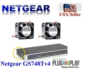 2x New! Replacement fans for Netgear GS748Tv4 H2 - Picture 1 of 4
