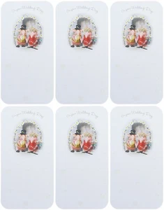 Juego de 6 tarjetas de cumpleaños rectangulares de 17 cm x 12 cm el día de tu boda THE CLANGERS - Imagen 1 de 4