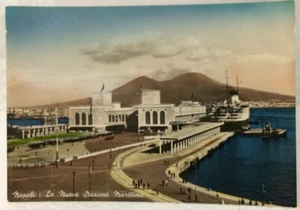 Neapel, Italien - Napoli - La Nuova STARIONE Marittima Vintage Postkarte 40er Jahre - Bild 1 von 6