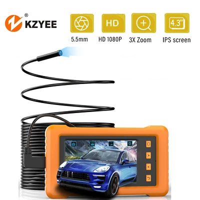 KZYEE 32ft 5.5mm Len Industrie Endoskop Kamera 1080P Digitales Inspektionskamera - Bild 1 von 4