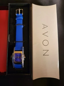 NEW Avon Rhinestone Birthstone Color Strap Watch - September (Sapphire Color) - Picture 1 of 7