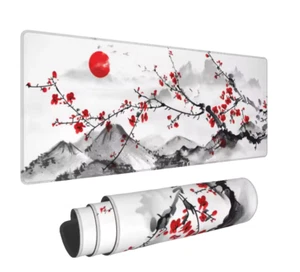 Tapis de Souris XXL 800 x 300 mm Imperméable antidérapant  Cerisiers  Japonais - Foto 1 di 5