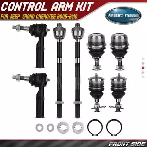 8pcs Front Tie Rod End & Ball Joint for Jeep Grand Cherokee 2005 2006 2007-2010 - Picture 1 of 8