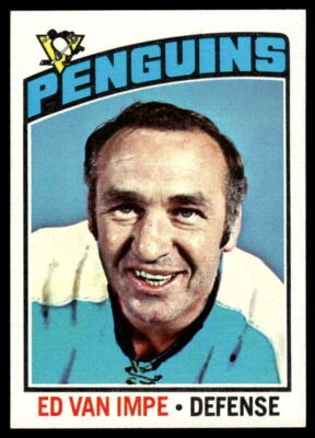 1976-77 Topps #157 Ed Van Impe Pittsburgh Penguins NM - Image 1 of 2