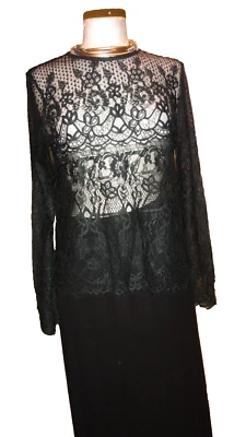 NEW LOOK Teal Lace Sheer Top Size M ( UK 10-12) 💕💕 - Image 1 of 4