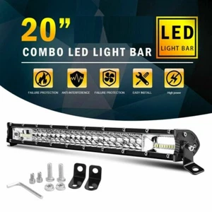 Barra de luz LED de 2 filas de 20 pulgadas 4x4 4x4 barra de luz todoterreno cápsulas de trabajo PK 22 32 42 52"" - Imagen 1 de 11