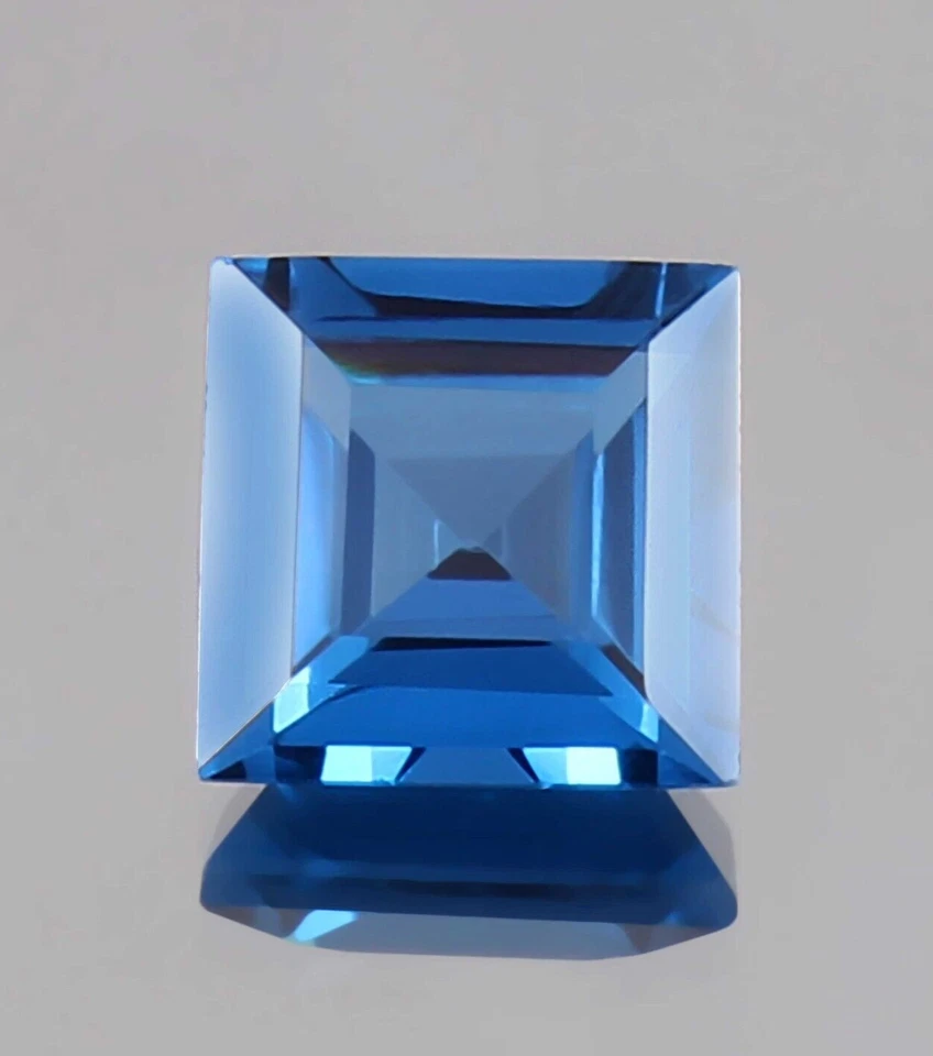 AAA Impecable Mozambique Turmalina Azul Suelto Corte Cuadrado Piedras Preciosas Corte 3.50 Quilates Foto 1 de 4