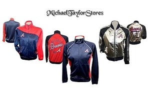 Atlanta Braves Women Medium Full-Zip Lightweight Track Jacket 3 Style MLB - Picture 1 of 15