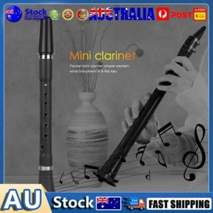 Mini Pocket Bb B Flat Clarinets Woodwind Instrument for Beginners Practice Au - Picture 1 of 8