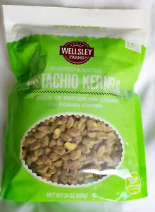 Wellsley Farms California Shelled Pistachios Roasted Kernels Sea Salt 24 Ounce - Picture 1 of 3