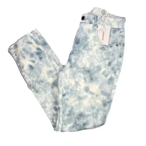 Good American Good Legs Jeans Cloud Tie Dye Stretch Skinny Raw Hem sz 12/31 New - Picture 1 of 9