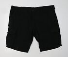 South Bay Mens Black  Cotton Cargo Shorts Size 50 L15 in Regular Button  