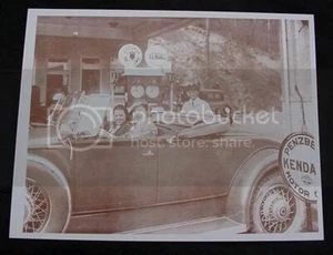 Kendall Gas & Oil Station Sepia Card Photo Lab Reprint - Picture 1 of 1