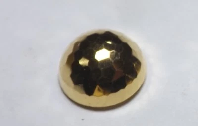 5 Halbkugel Fasetten Knöpfe Farbe: Goldfarben Höhe ohne Öse 6 mm Ø 14mm - Bild 1 von 2